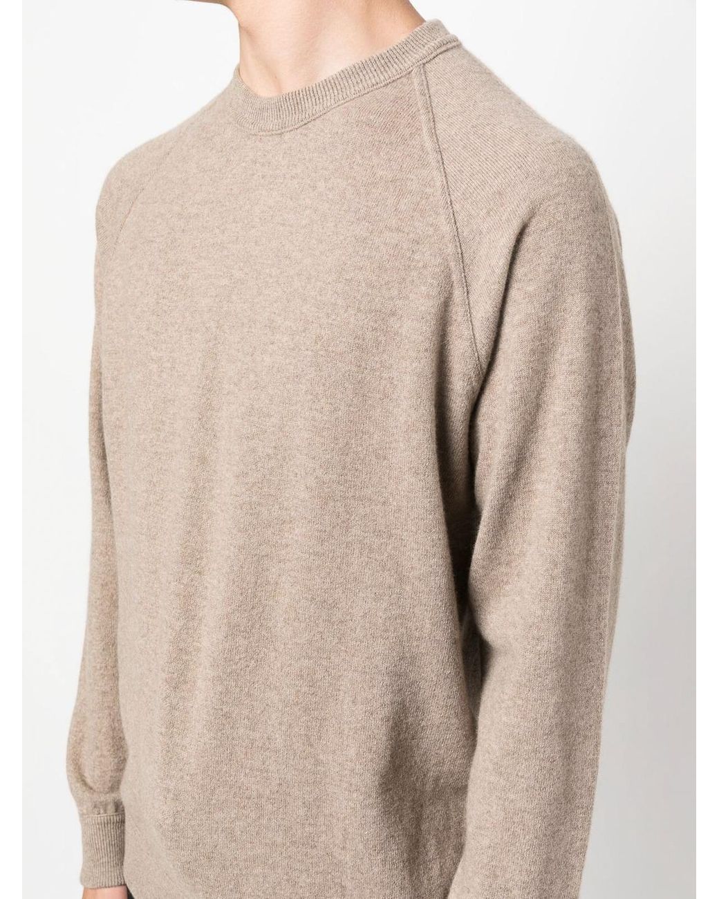 Drumohr Natural Raglan Sleeve Crewneck Pull for men