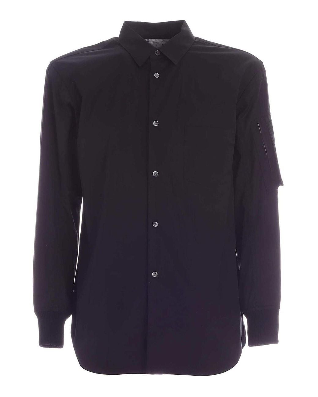 Comme des Garçons Blue Curved Hem Shirt for men
