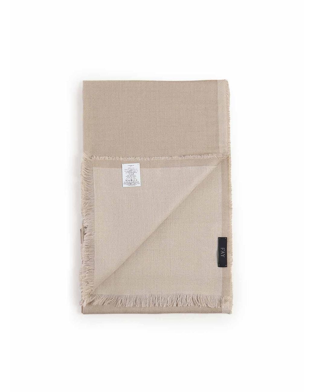 Fay Natural Wool And Silk Scarf for men