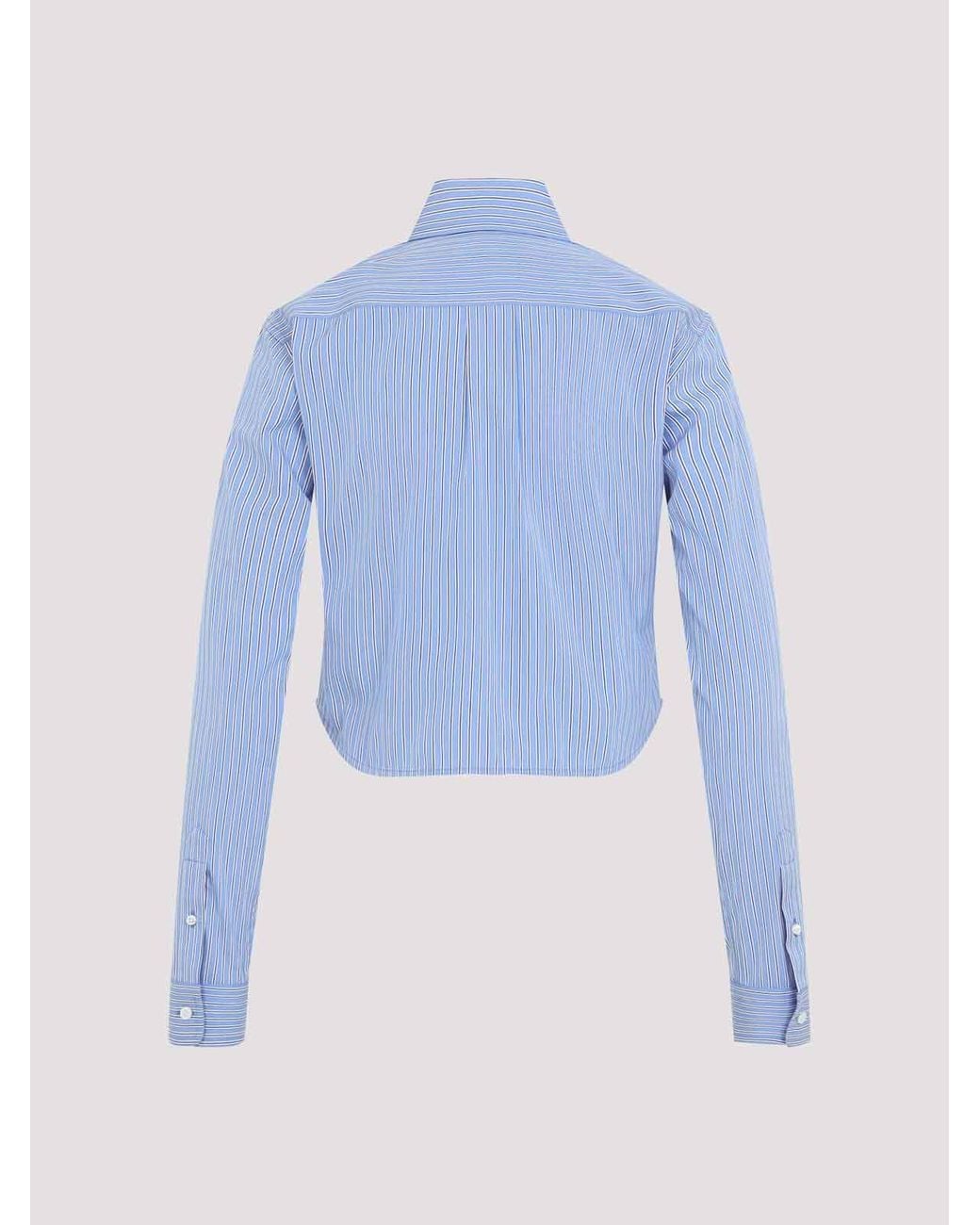 Balenciaga Blue Cropped Shirt