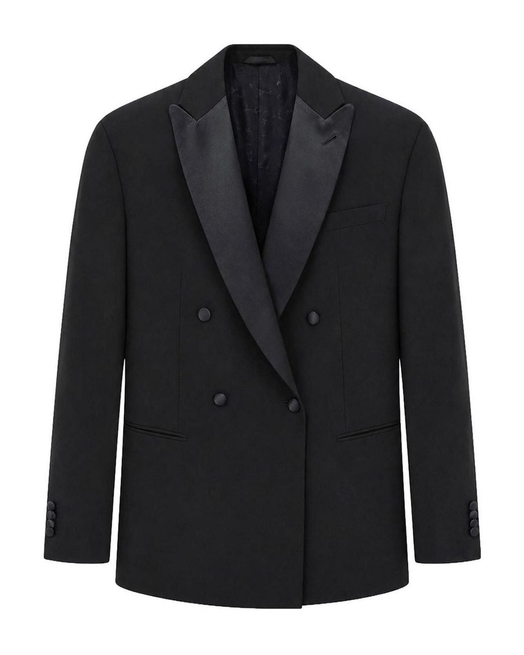 Giorgio Armani Black Giorgio's Virgin Wool Crepe Blazer for men