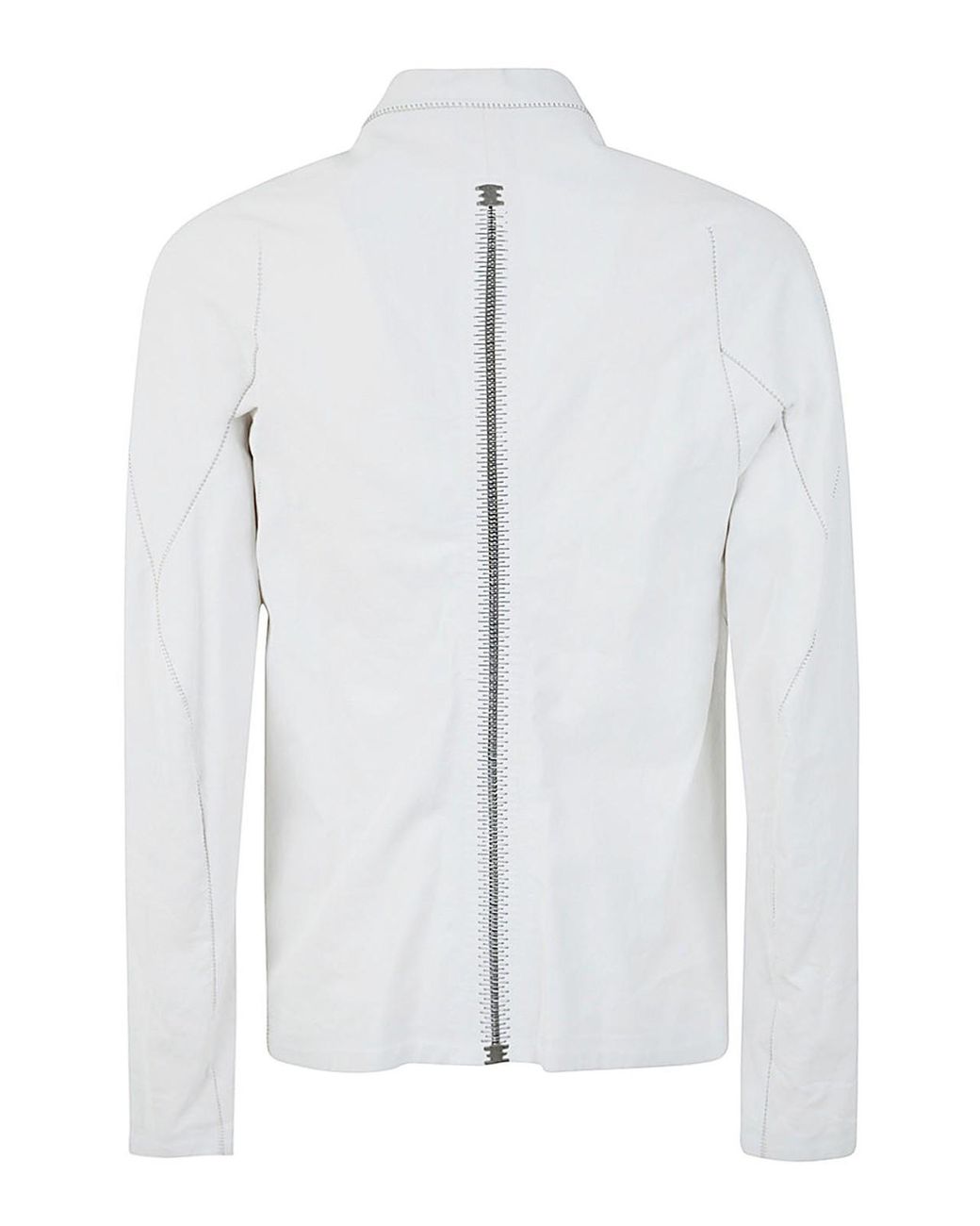 Isaac Sellam White Linen Bomber Jacket for men