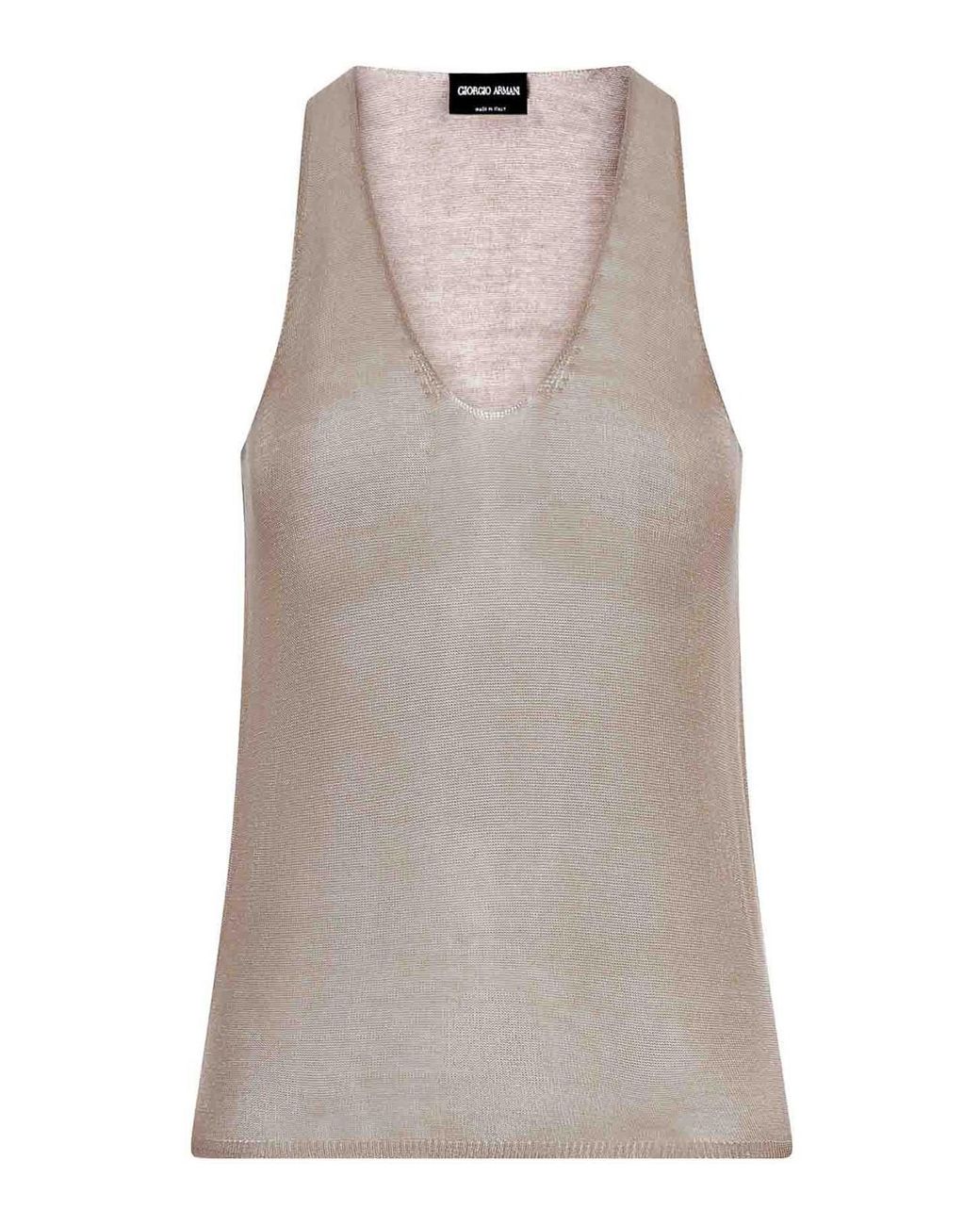 Giorgio Armani Gray Knit Top