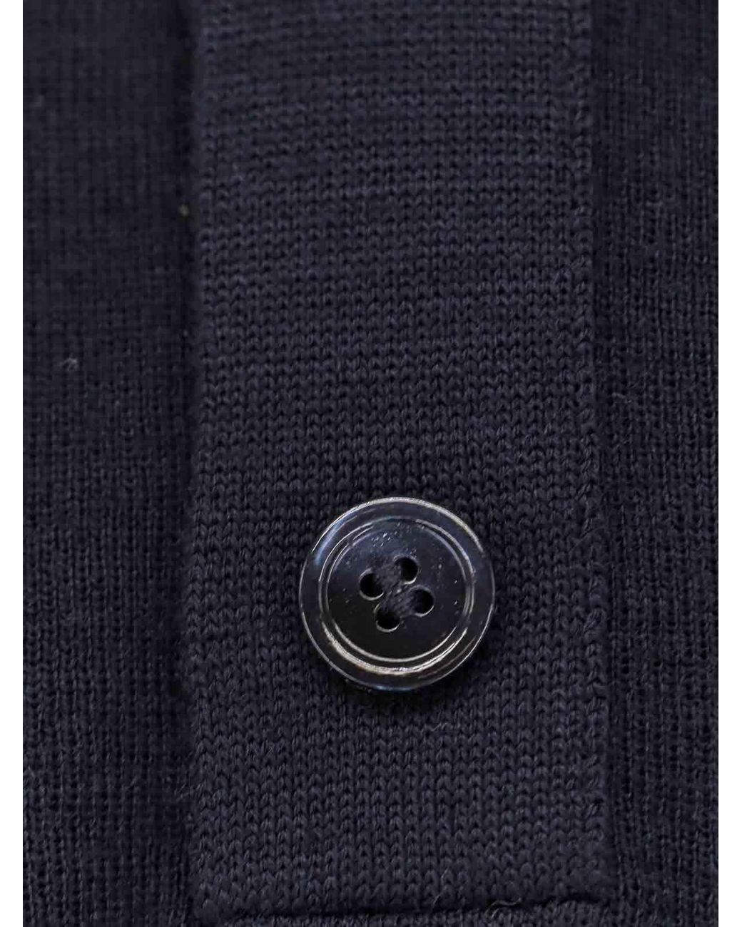 Burberry Blue Wool Polo for men