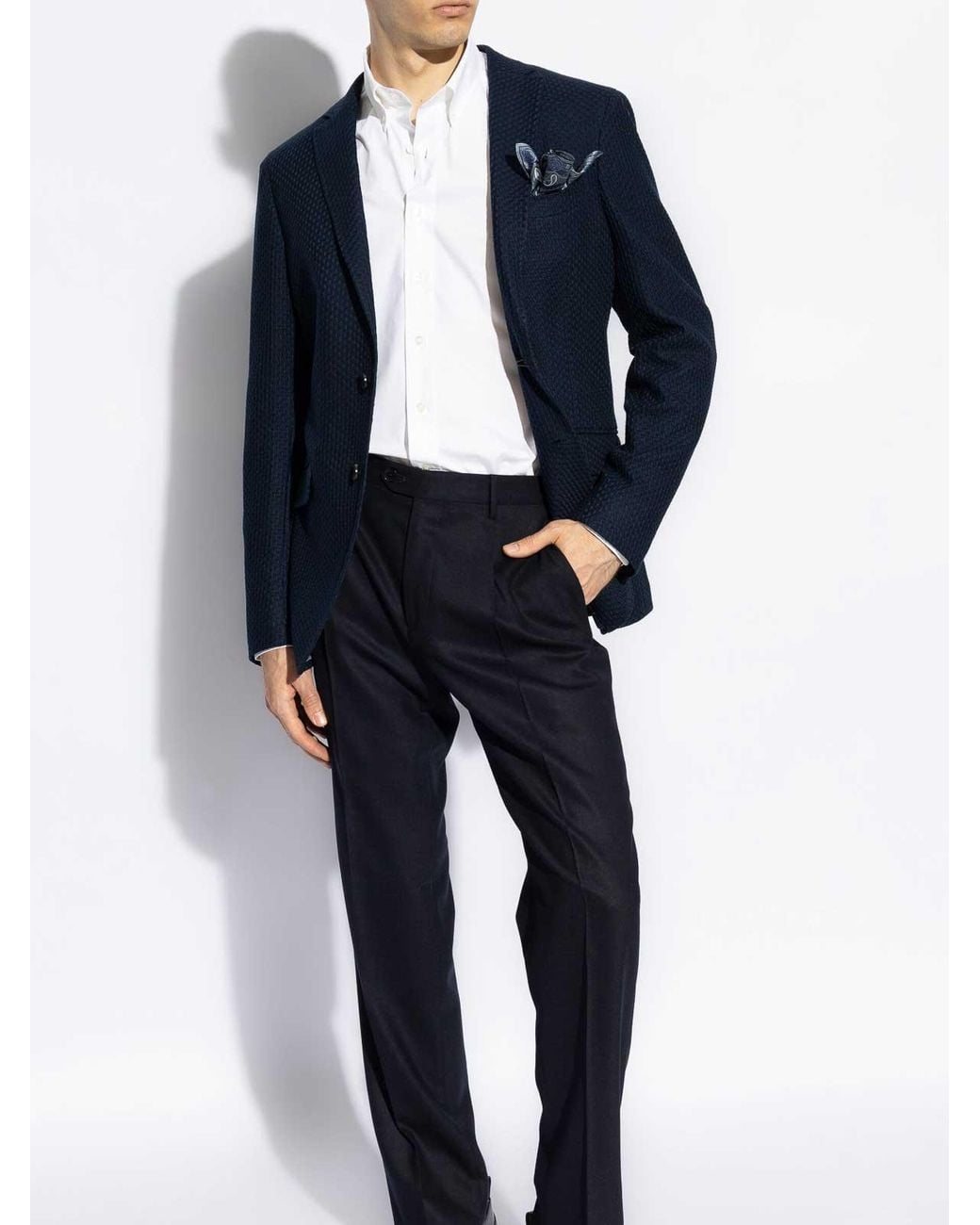 Etro Blue Jacket Roma Jersey for men