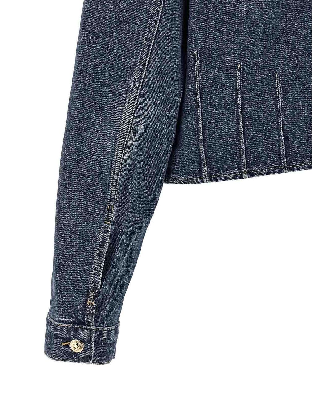 7 For All Mankind Blue Darted Shrunken' Jacket