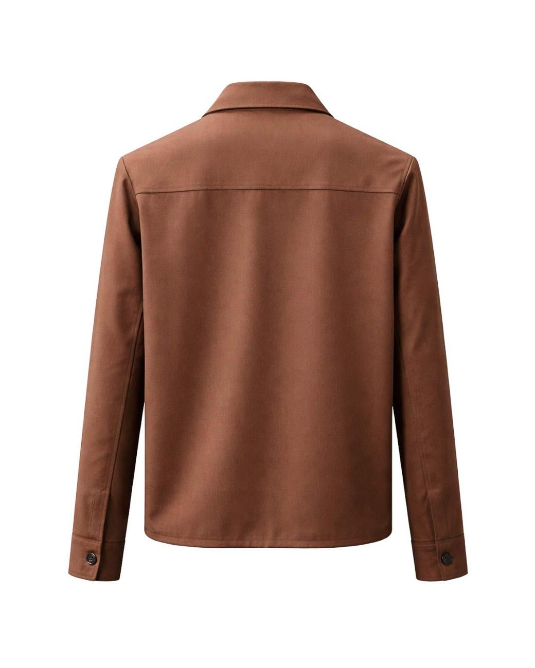 Franzese Collection Brown Canonico Fabric Overshirt for men