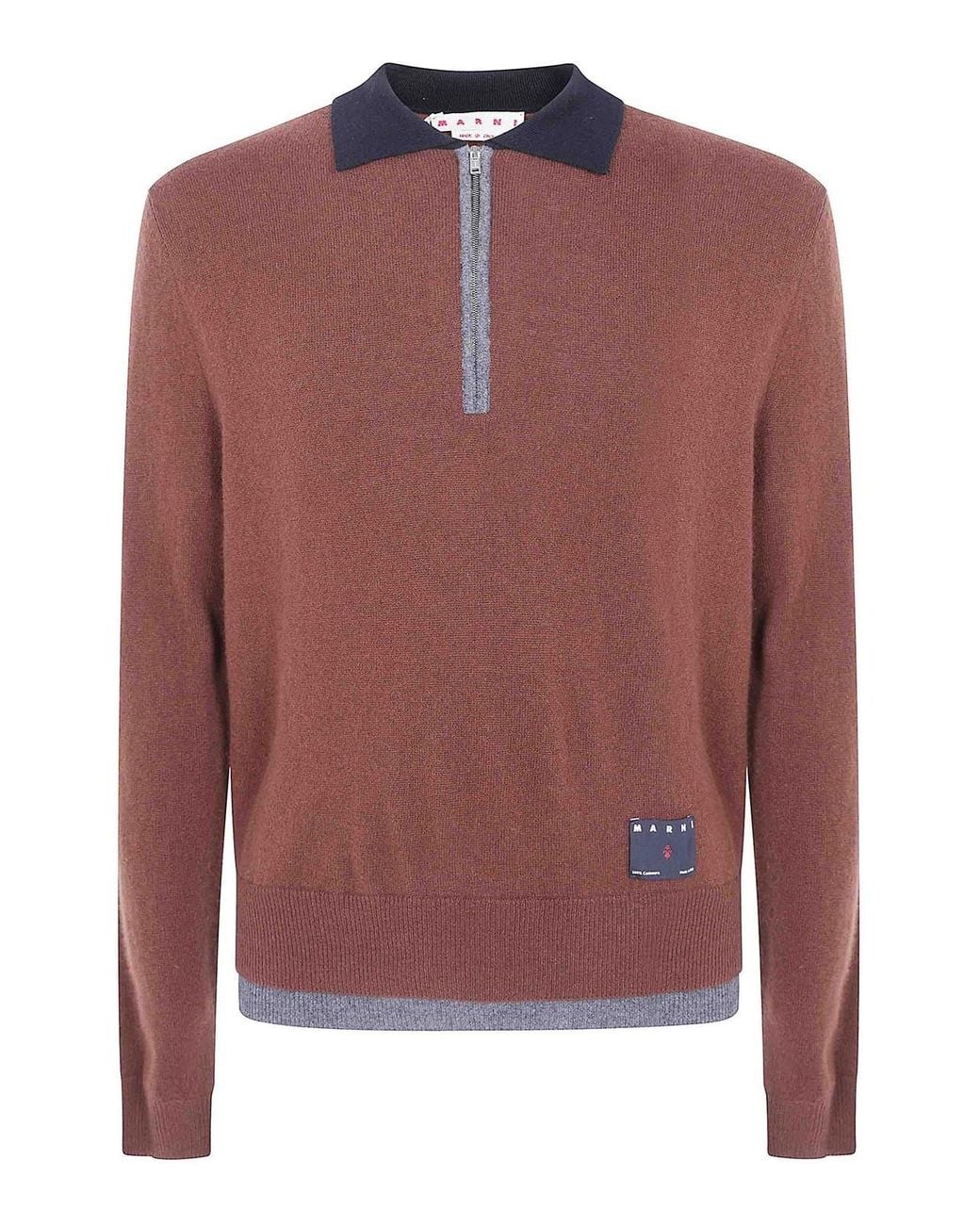 Marni Brown Polo Neck for men