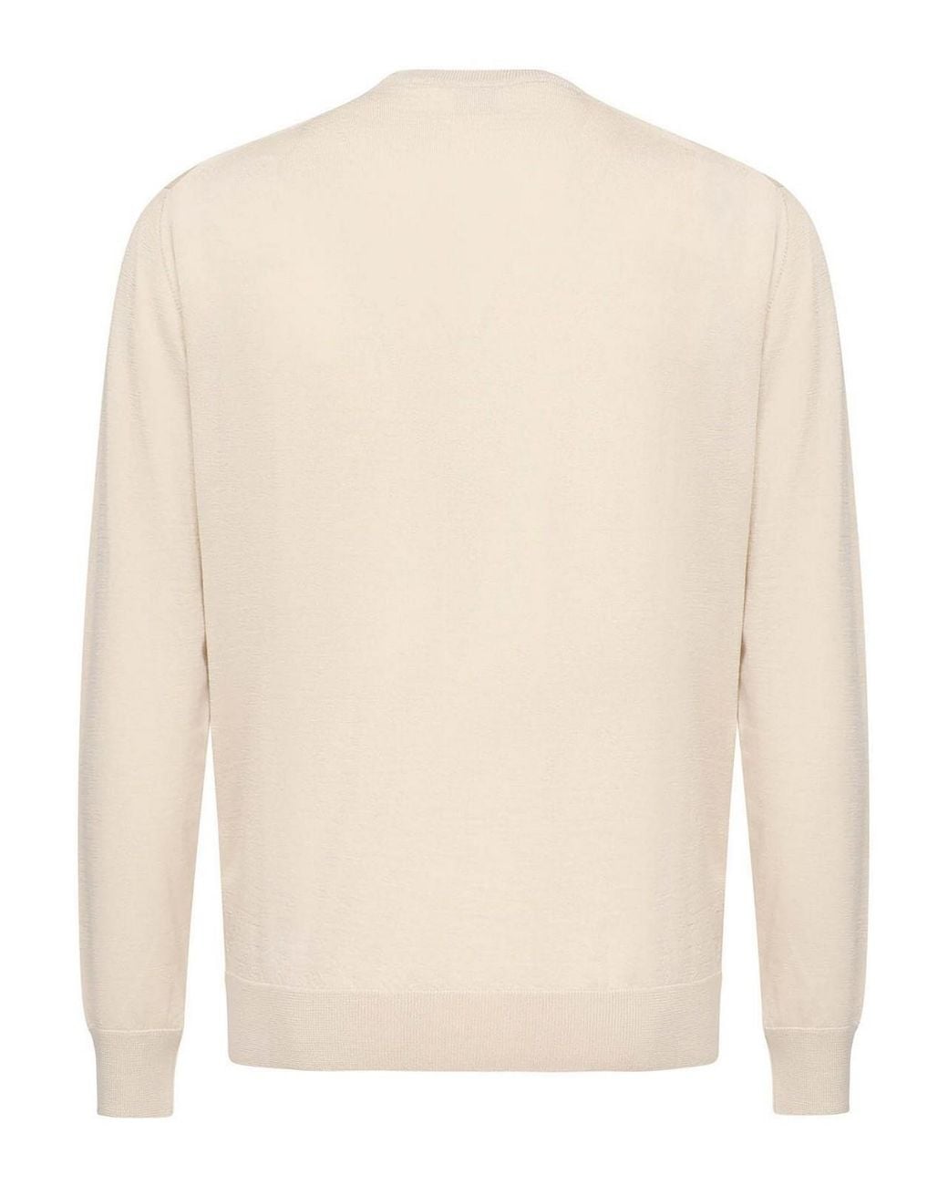 Eleventy Natural Wool And Silk Crew Neck Sweater for men