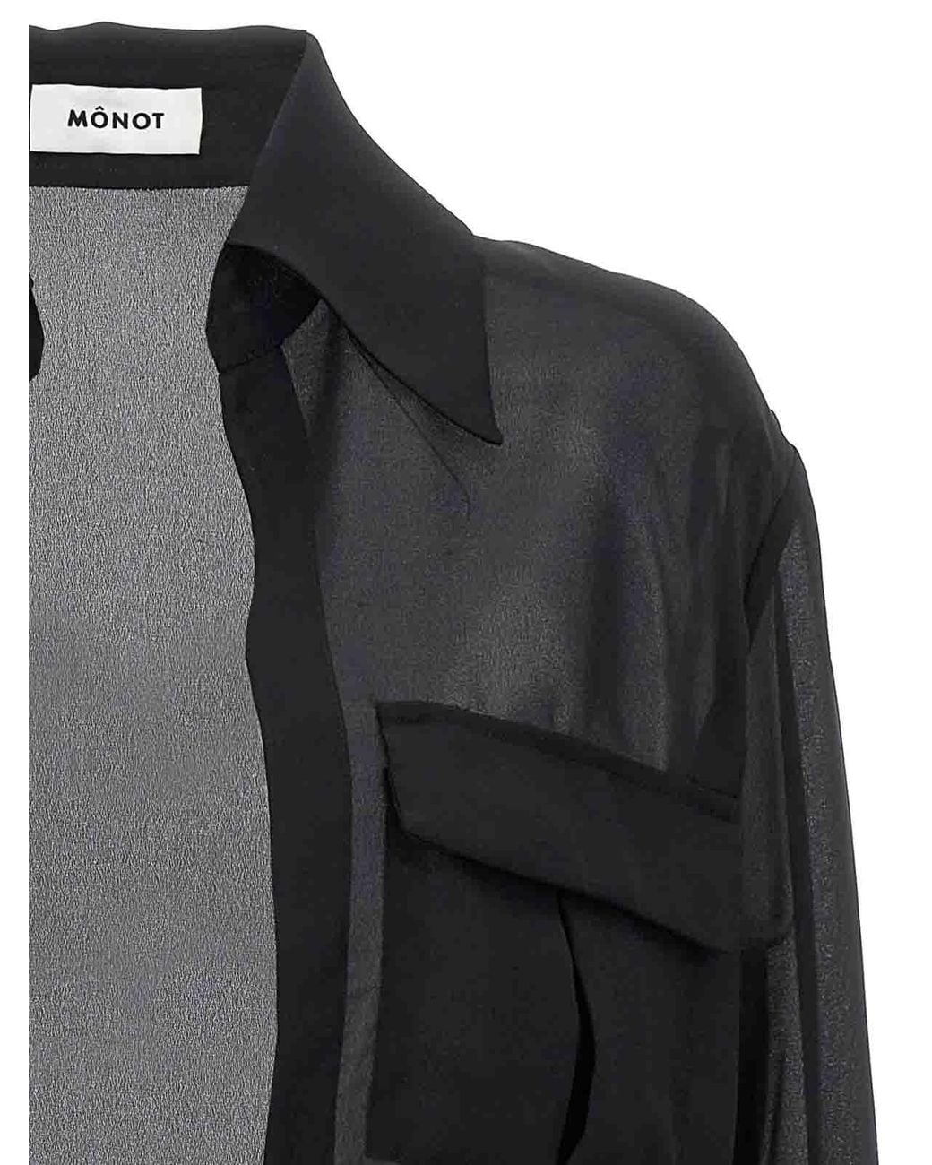 Camisa 'Georgette' Monot de color Black