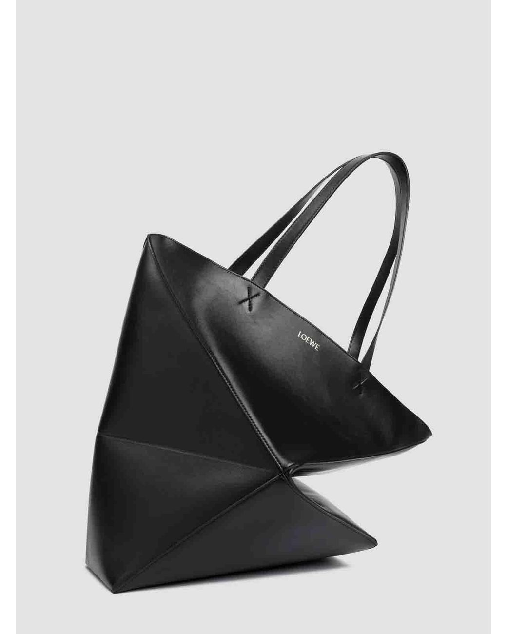 Puzzle Fold Large Tote di Loewe in Black da Uomo