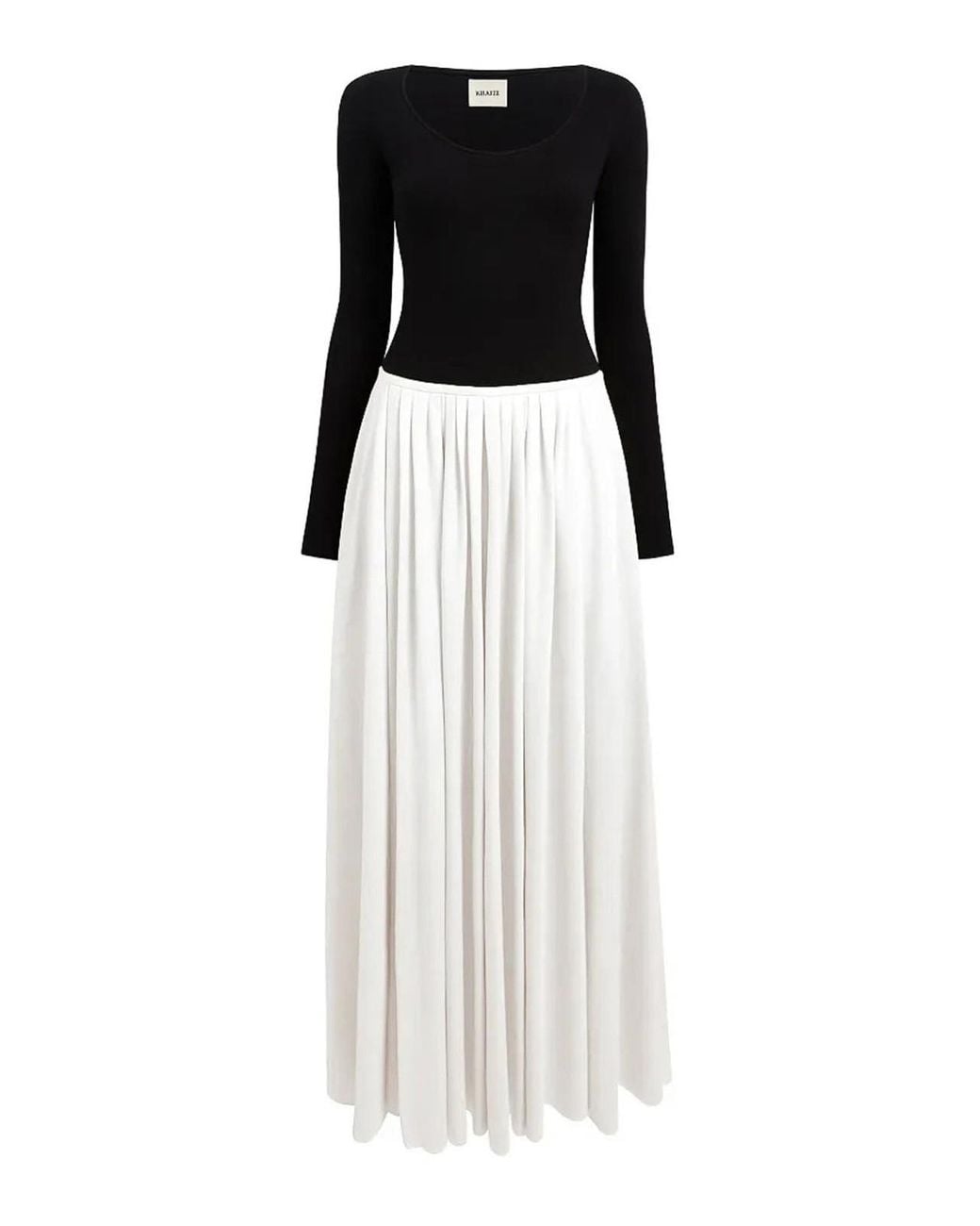 Khaite White Carlotta Panelled Dress