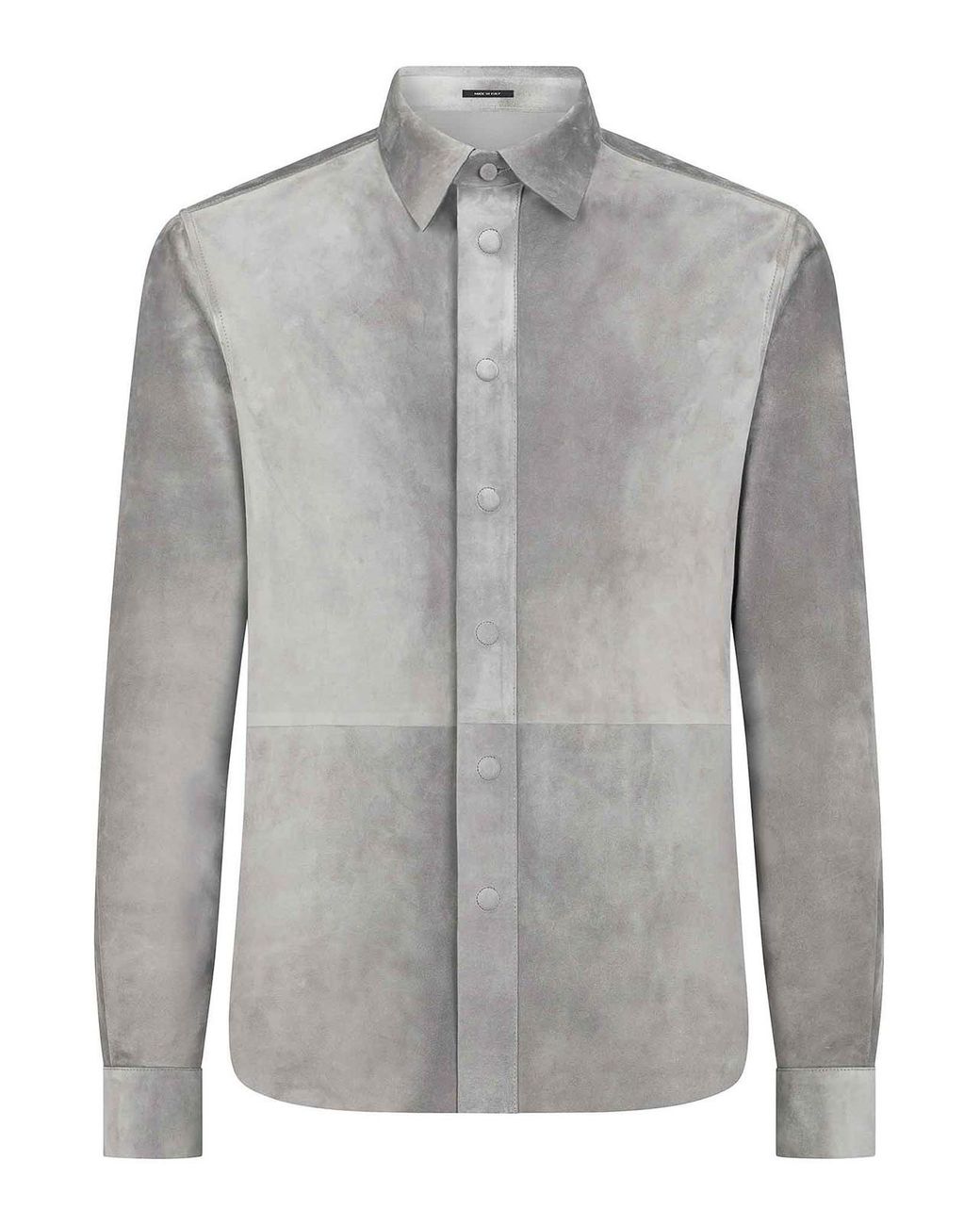 Tom Ford Gray Light Suede Cashmere Shirt for men