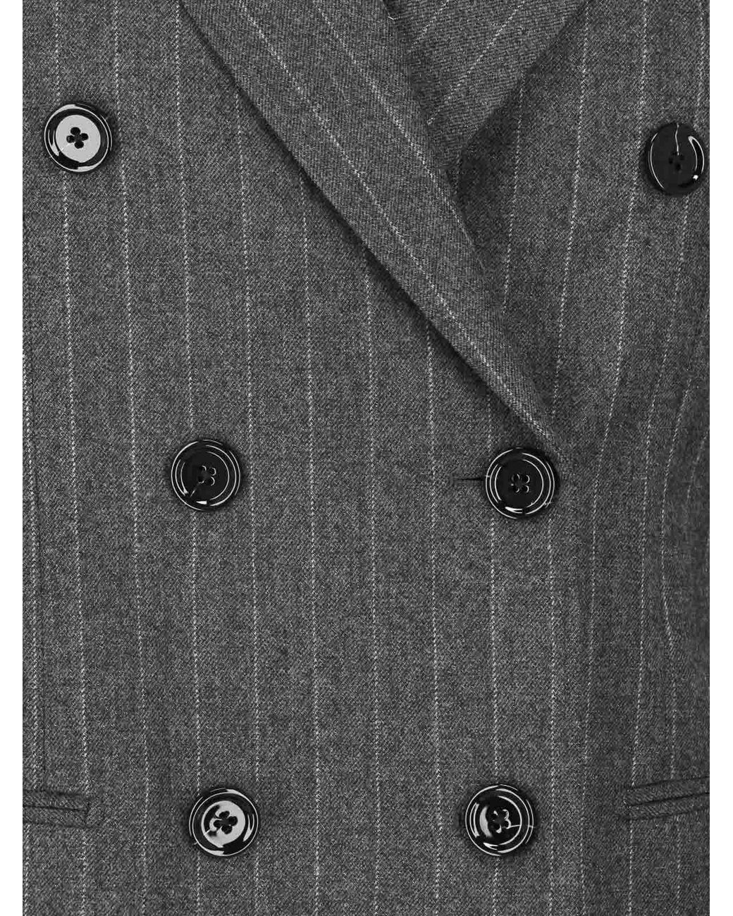 Lardini Black Double-Breasted Blazer