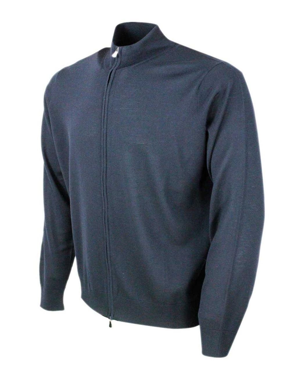 FILIPPO DE LAURENTIIS Blue Fullzip Cardigan for men
