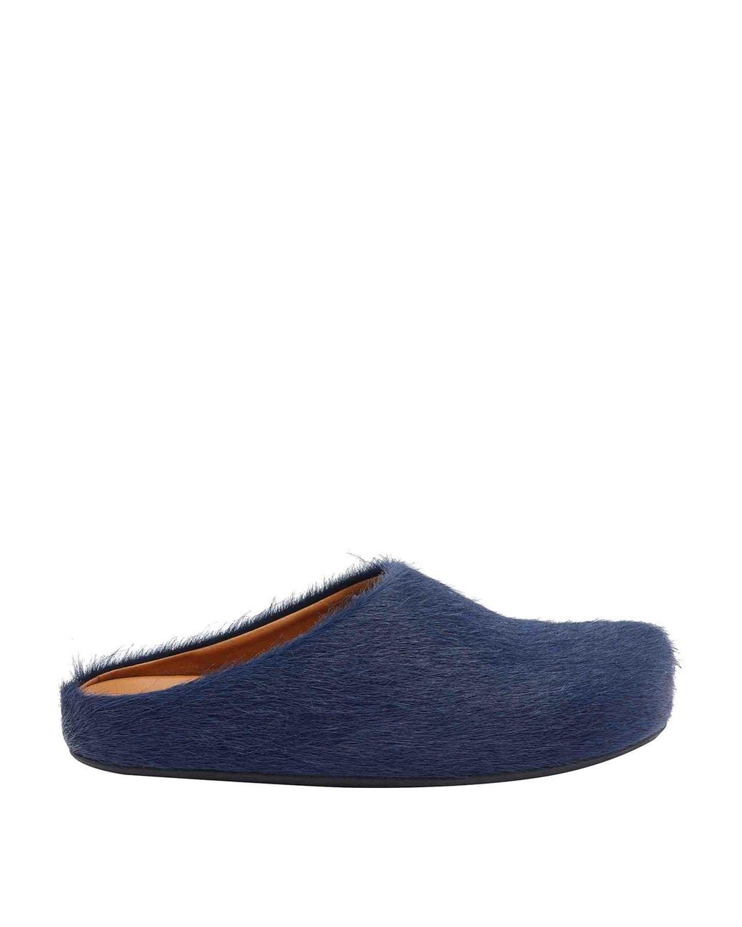 Marni Blue Long Hair Fussbett Sabot for men