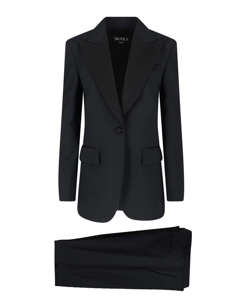 Dondup Black Double-Breasted Suit