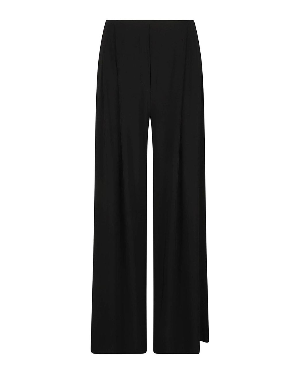 Norma Kamali Black Wide-Leg Trousers