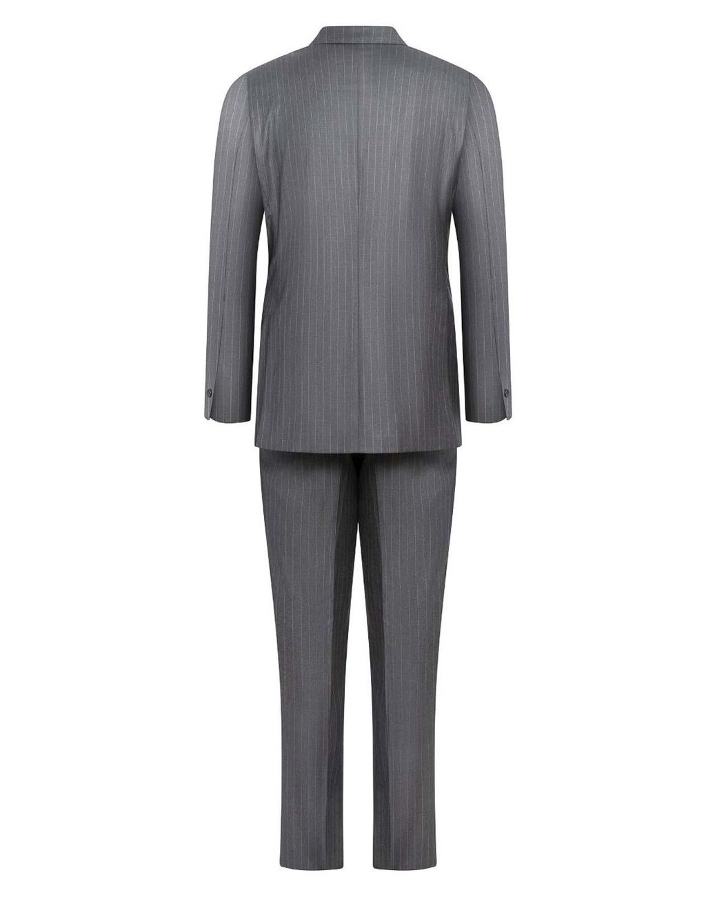 Franzese Collection Gray Pinstriped Ing Loro Australis Suit for men