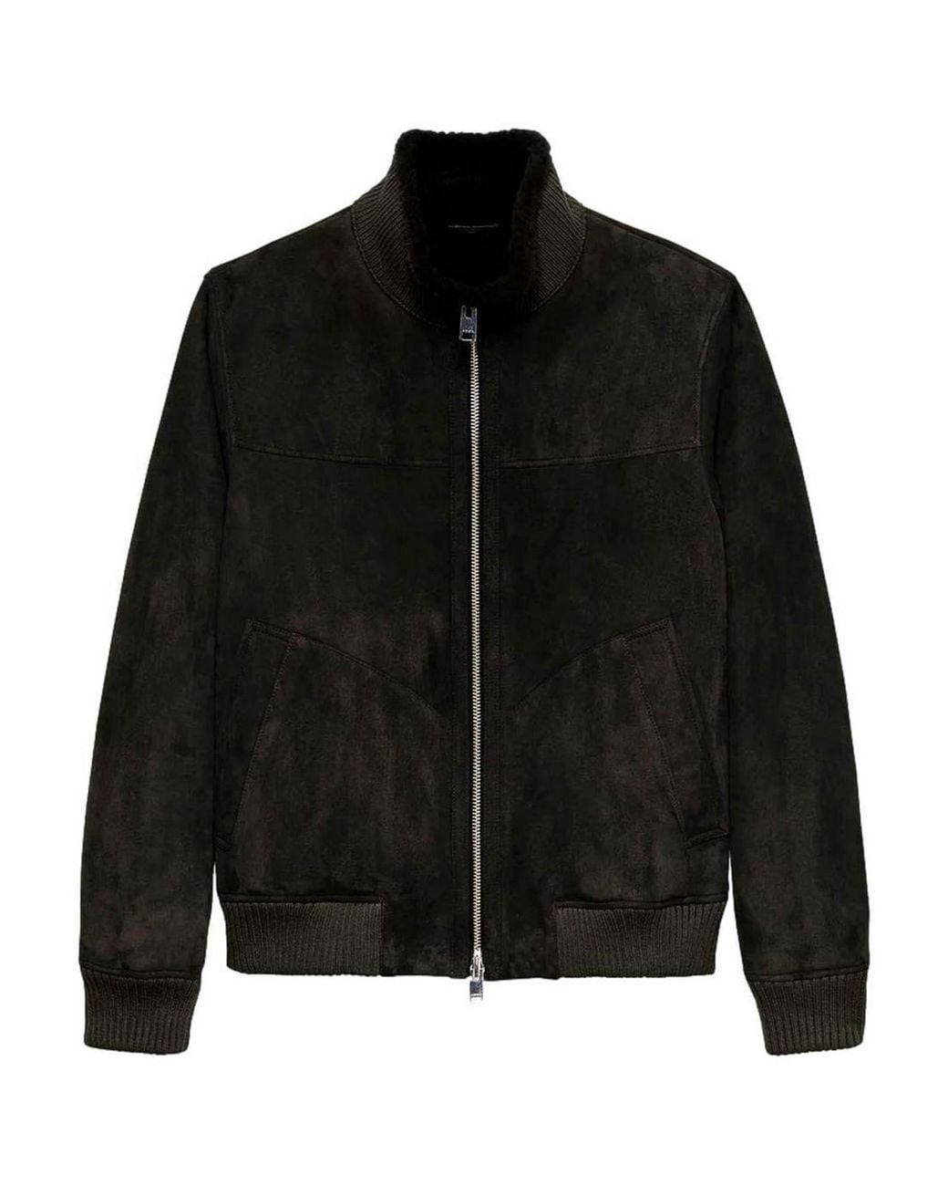 Arma Black Arek Shearling Suede Jacket for men