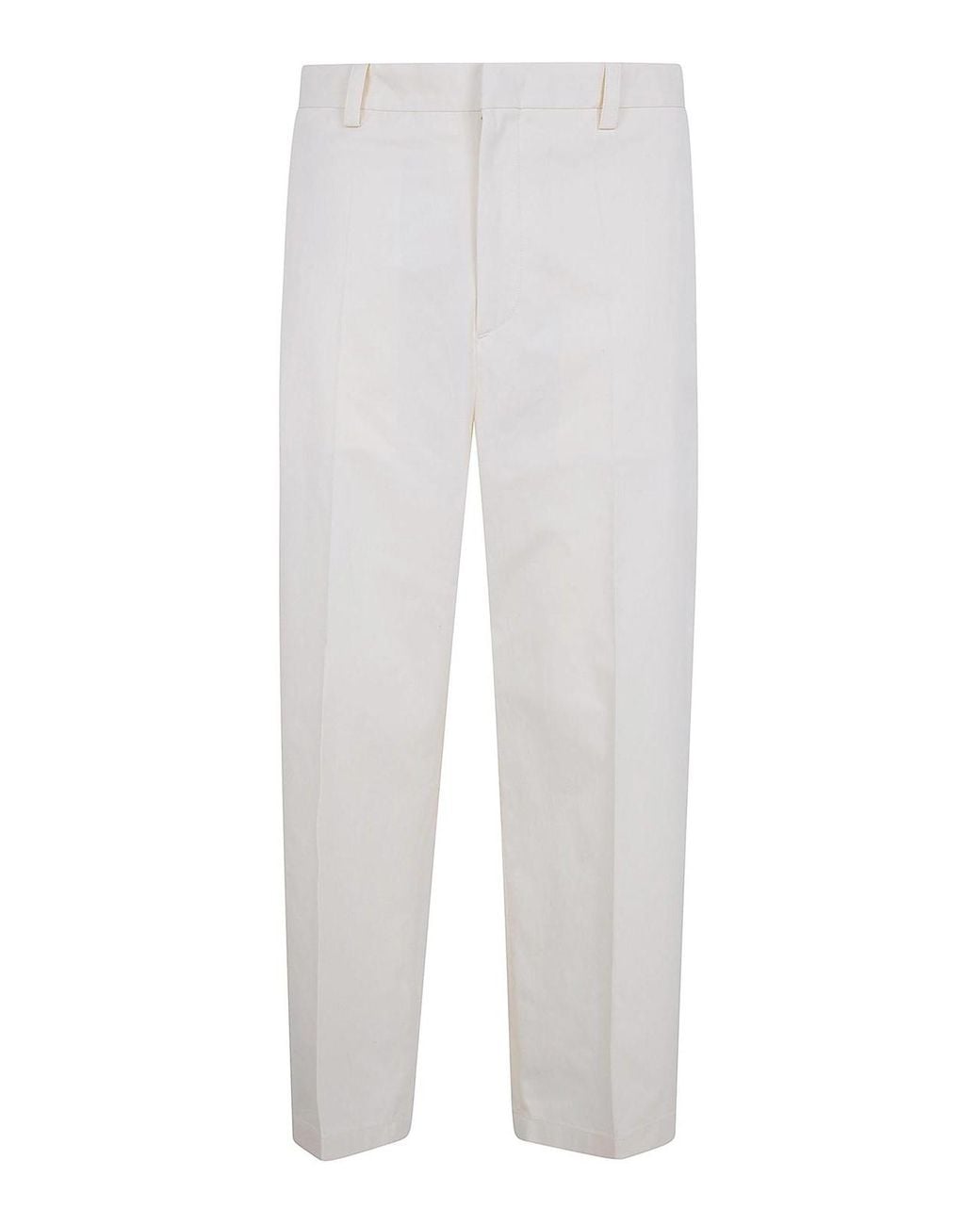 Jil Sander White Classic Trouser for men