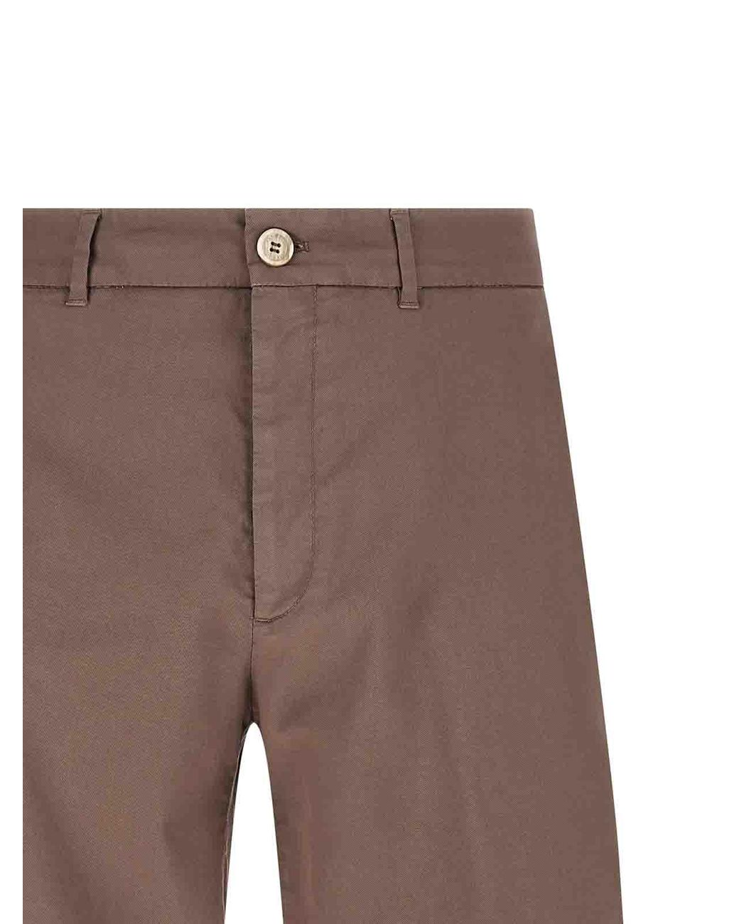 Brunello Cucinelli Brown American Pima Cotton Bermuda Shorts for men