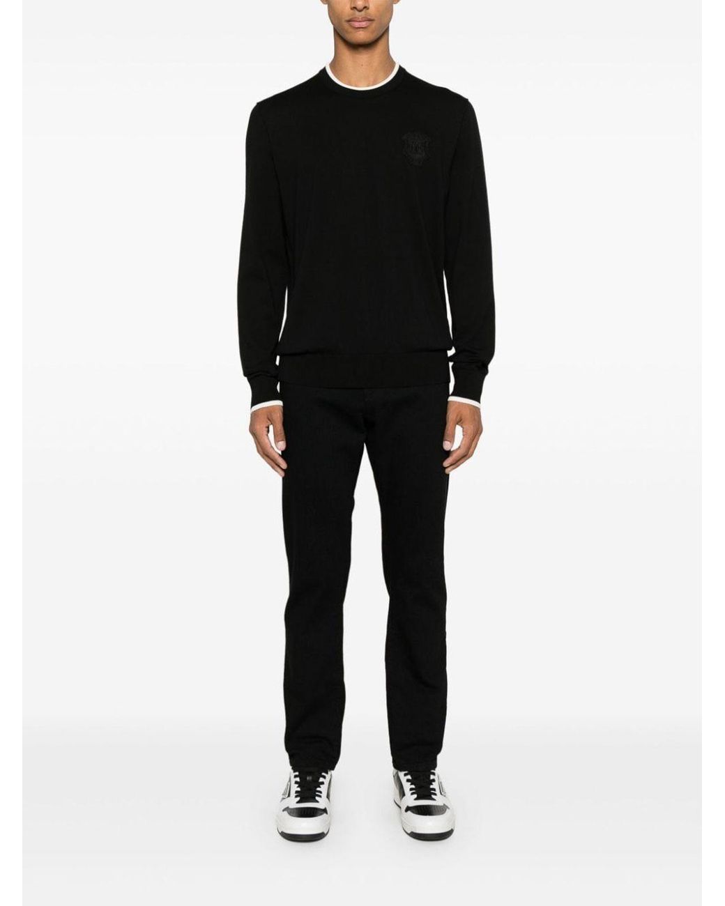 Dolce & Gabbana Black Crew-Neck Sweater for men
