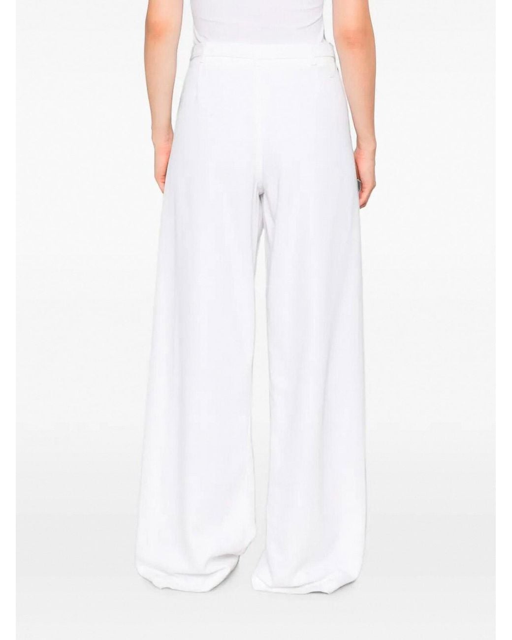 DARKPARK White Gaia Wide-Leg Belted Tencel Denim