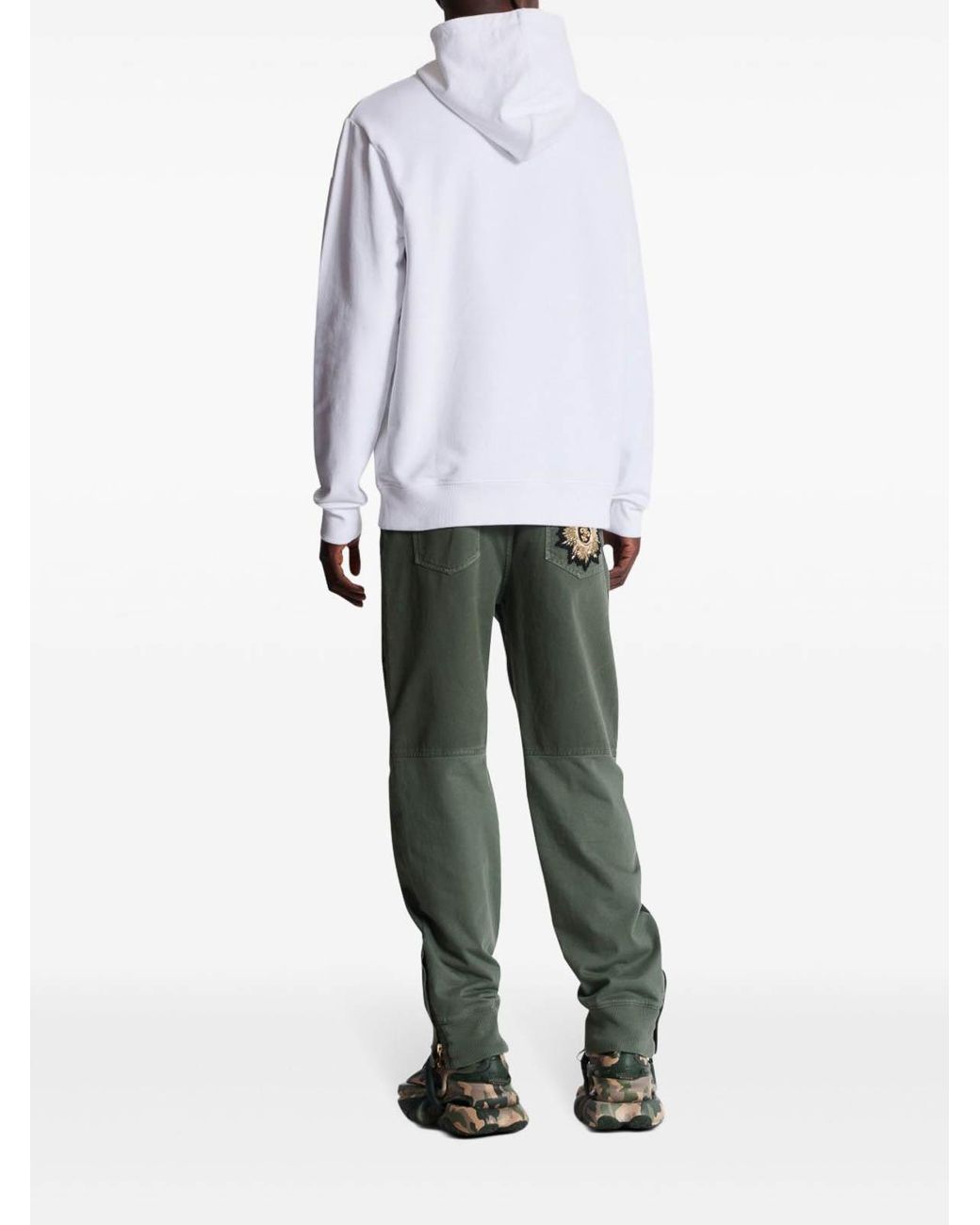 Balmain White Iconic Sweatshirt for men