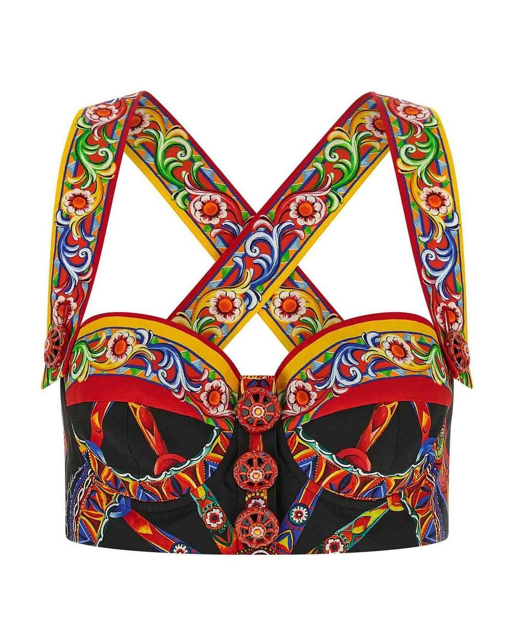 Dolce & Gabbana Red Bustier Top