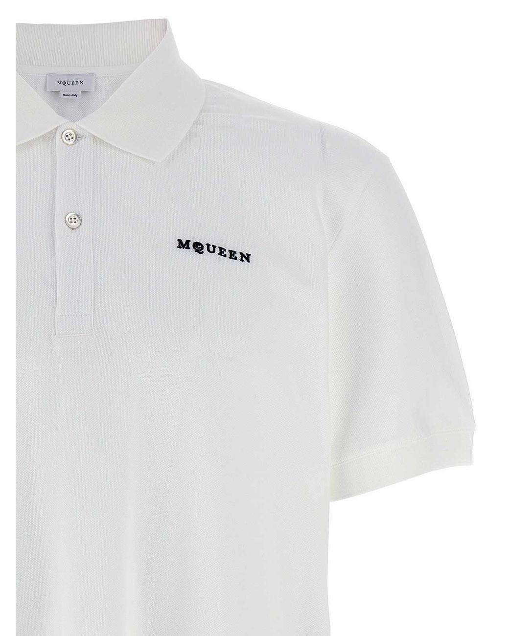 Polo McQueen de hombre de color White