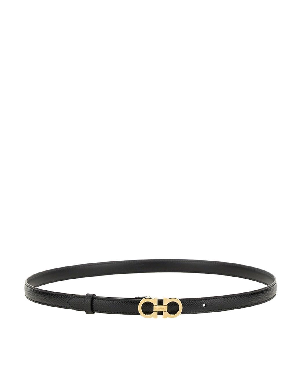 Ferragamo White Gancini Belt