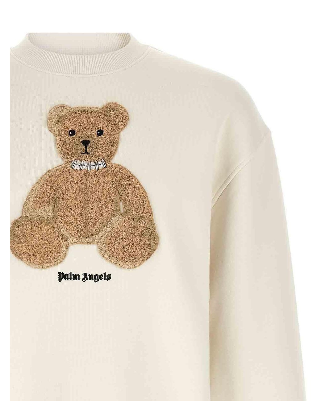 Palm Angels White Cotton Sweatshirt for men