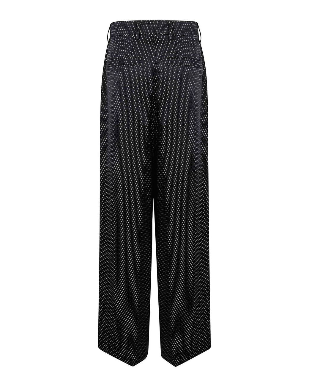 Dries Van Noten Black Penn 2350 Motif Jacquaed Trouser