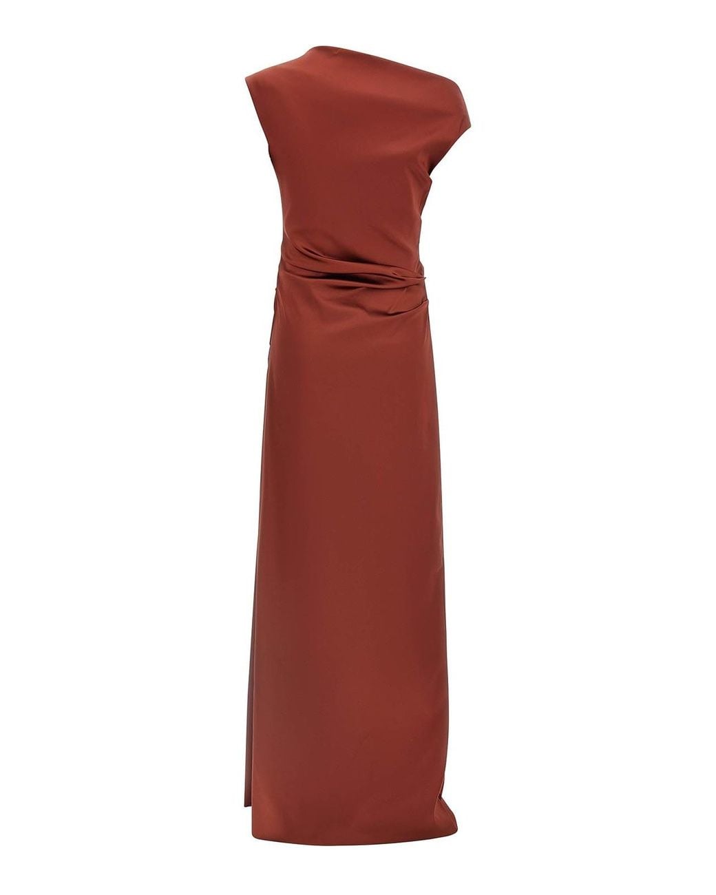 Max Mara Red Dream Satin Dress