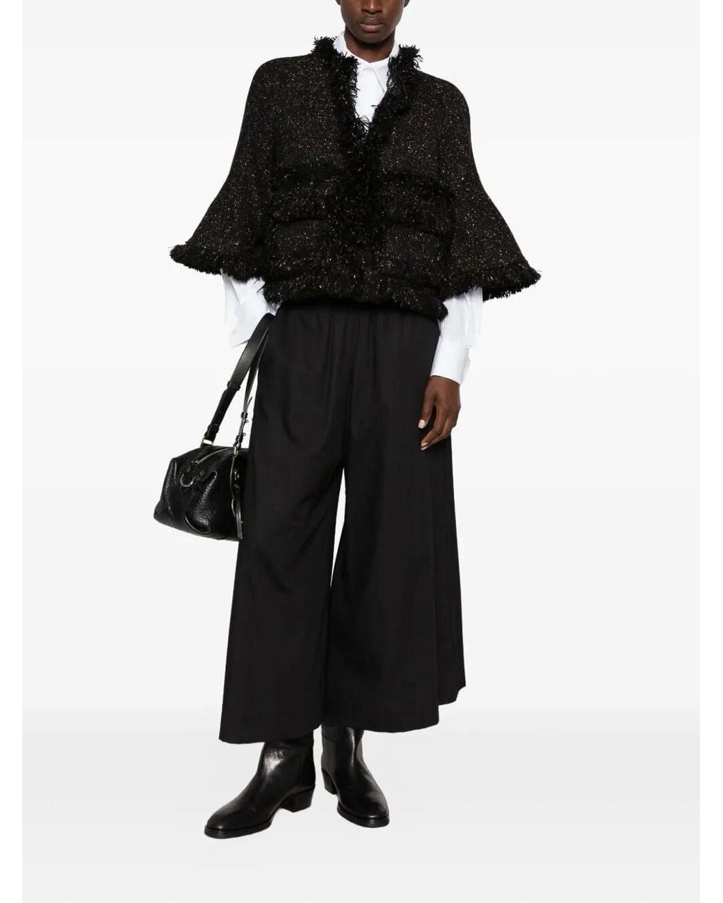 Sacai Black Nep Tweed Jacket