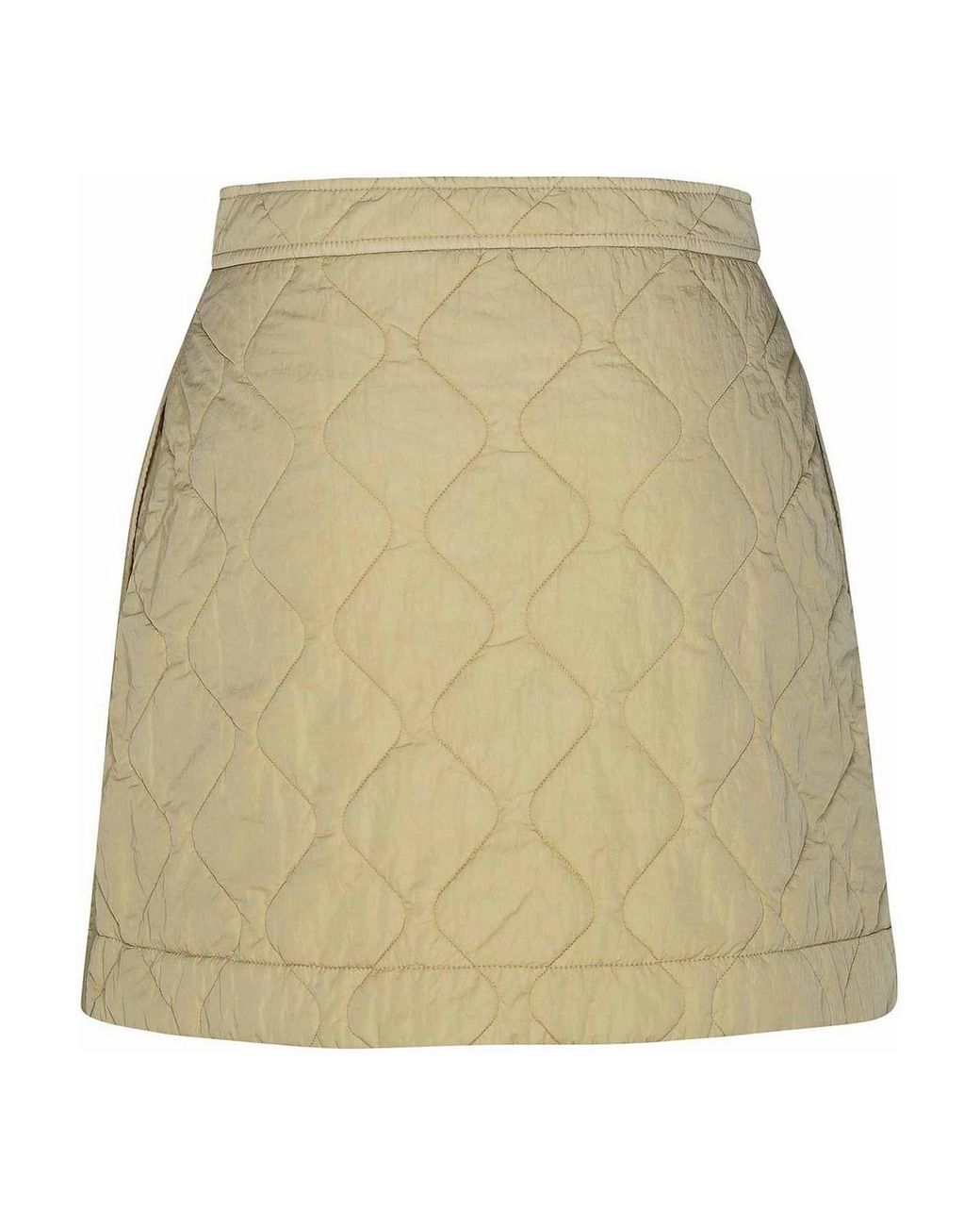 Burberry Natural Burberry Nylon Mini Skirt