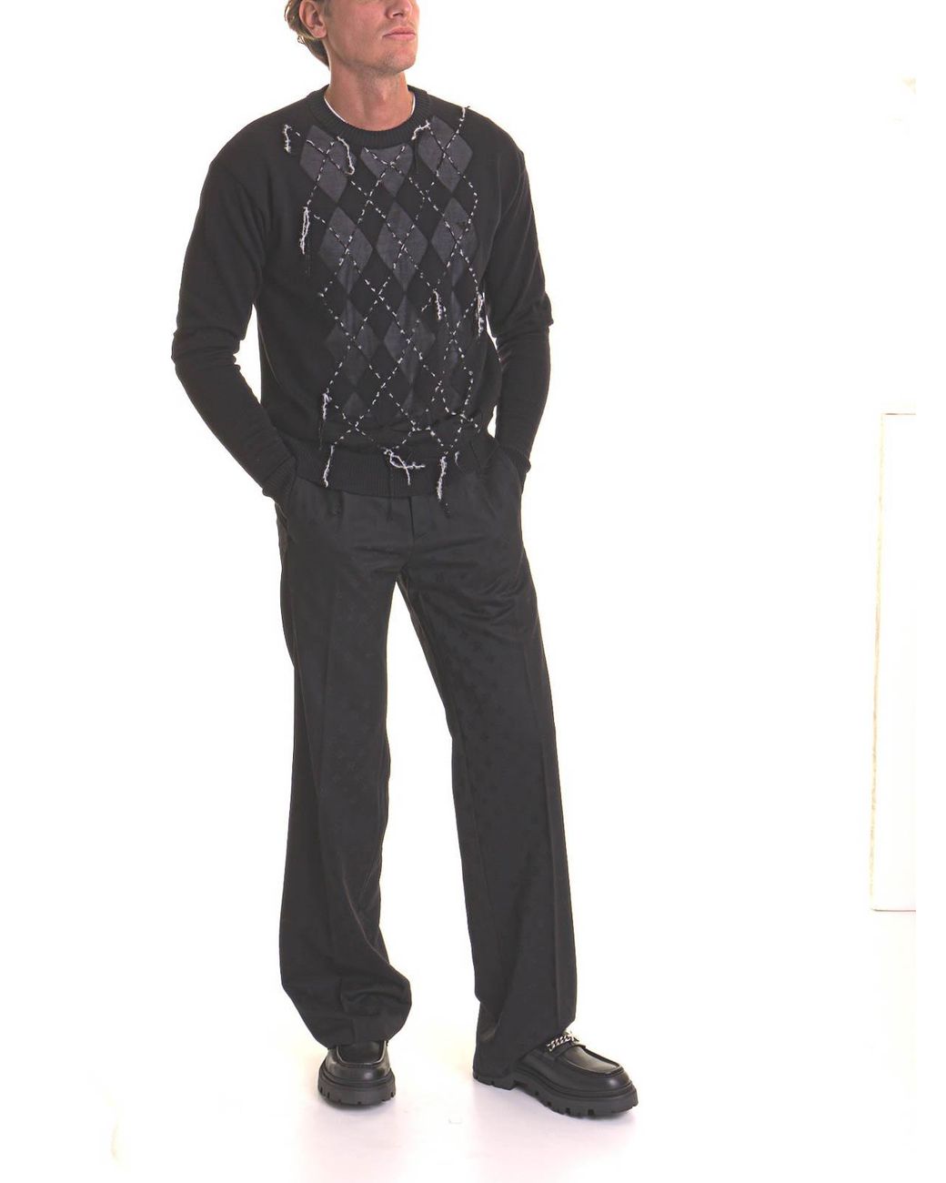 John Richmond Black Sweater for men