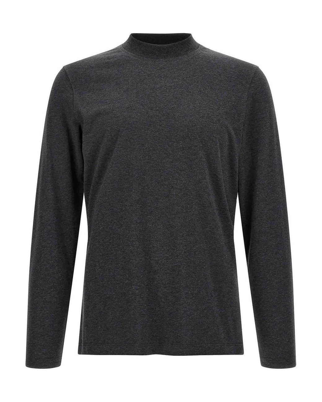 Brunello Cucinelli Black Cotton Jersey T-Shirt for men