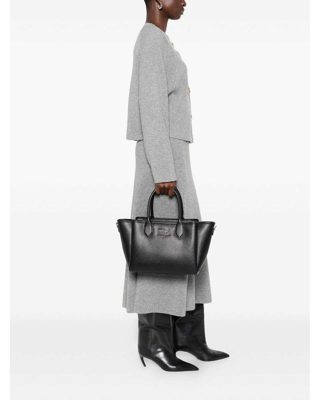 Emporio Armani Black Medium Tote Bag