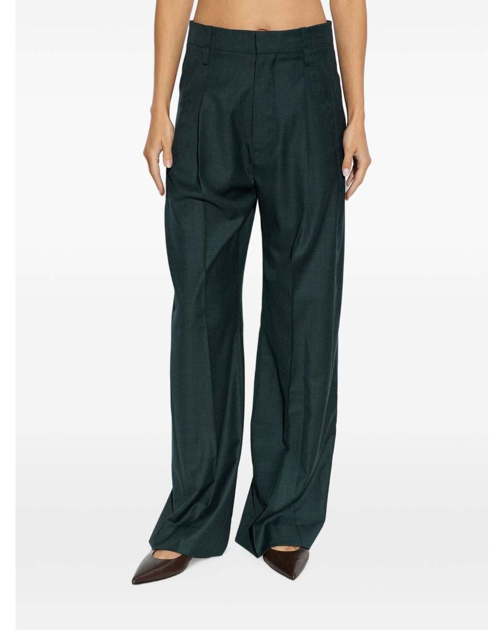 Victoria Beckham Green Technical Trousers