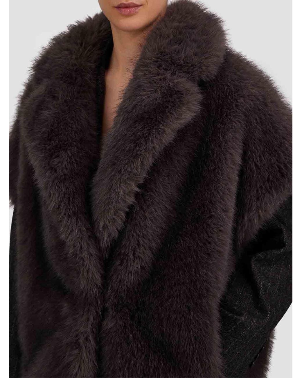 Herno Black Long-Pile Fur-Touch Gilet