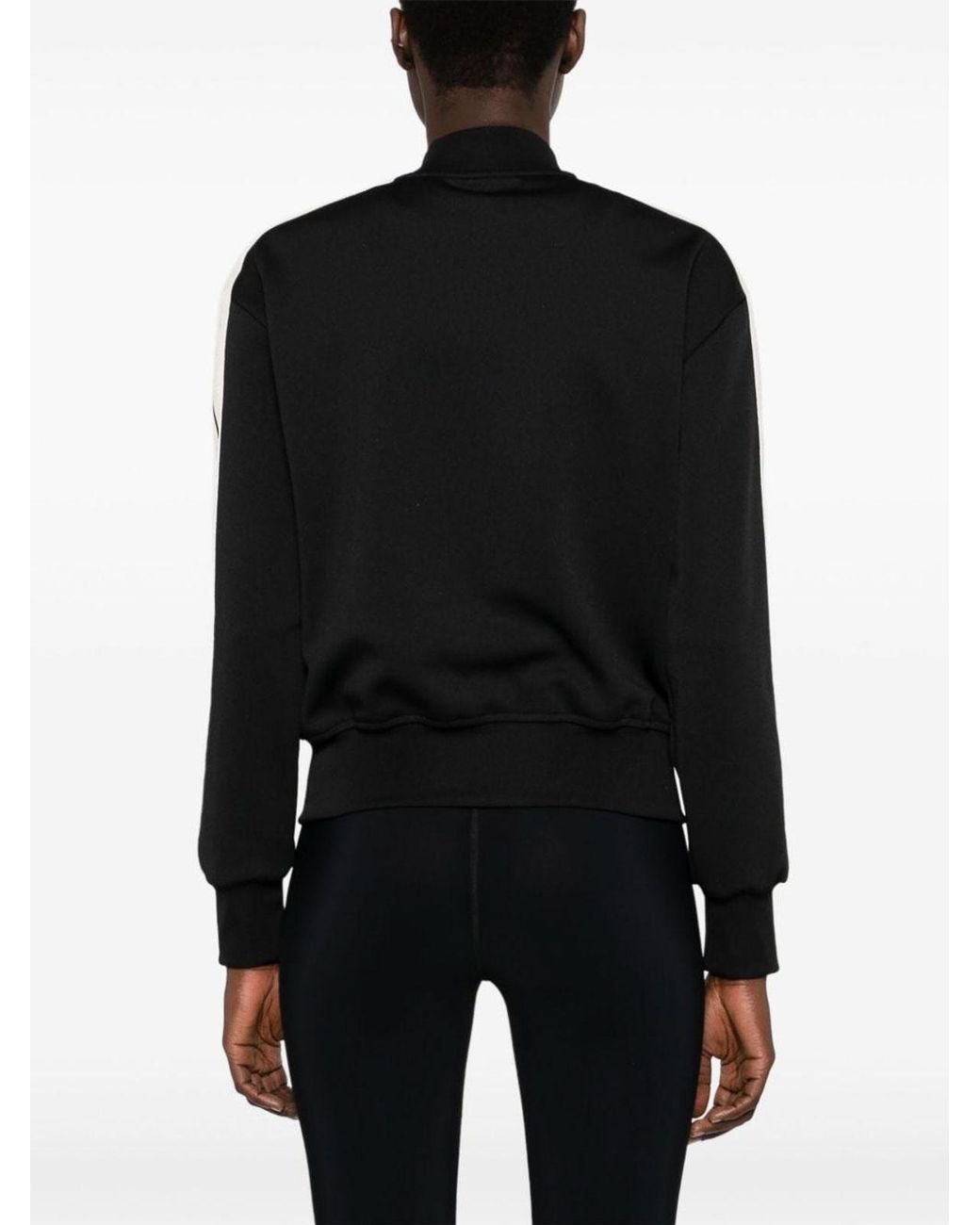 Palm Angels Black Logo-Embroidered Bomber Jacket