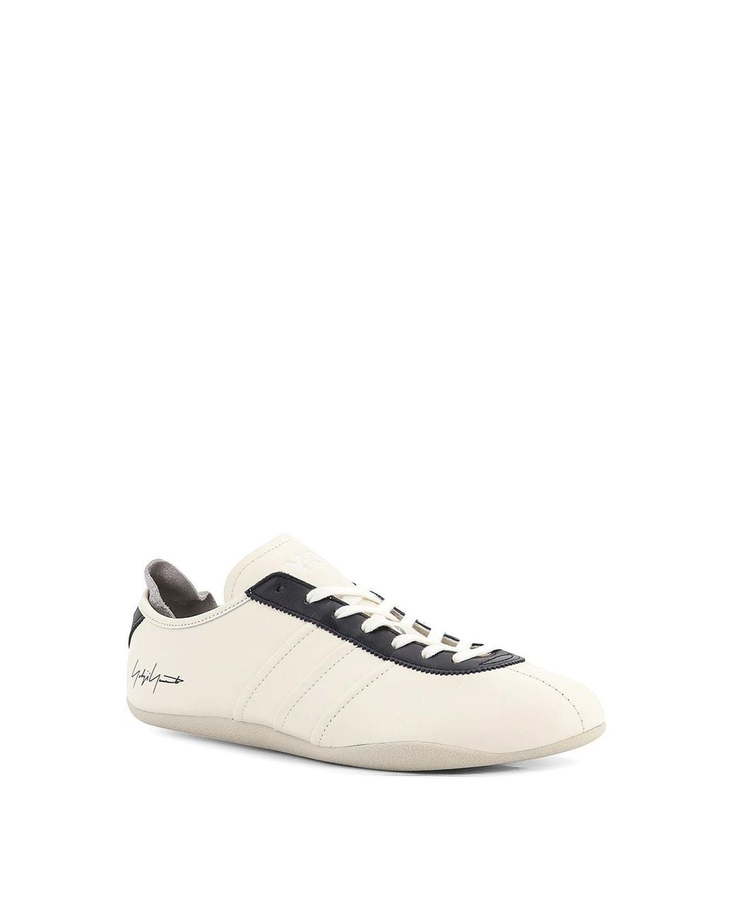 Y-3 Natural Tokyo Leather Sneakers With Bicolor Design And Rubber Sole for men