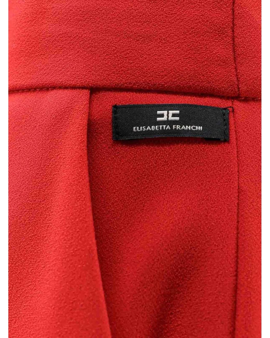 Elisabetta Franchi Red Passion Trousers