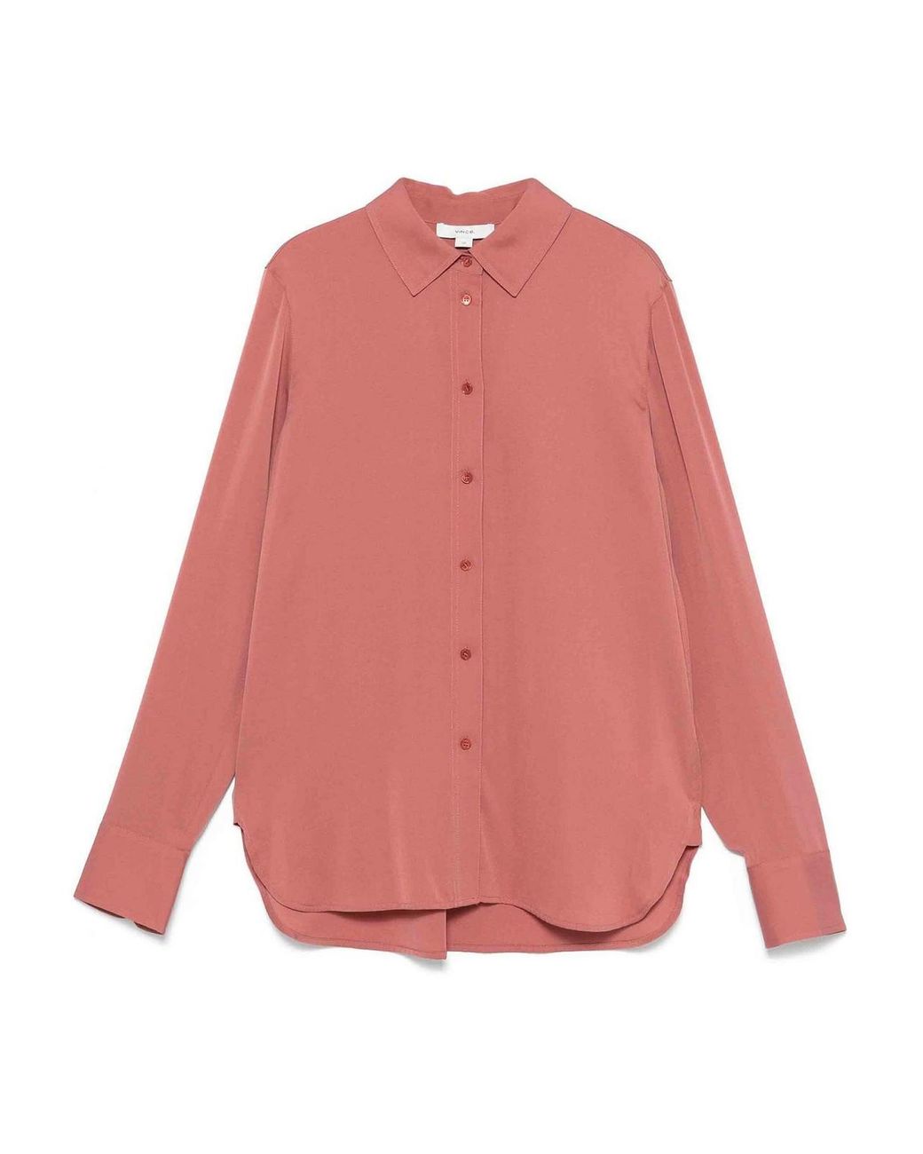 Vince Pink Slim Fitted Blouse
