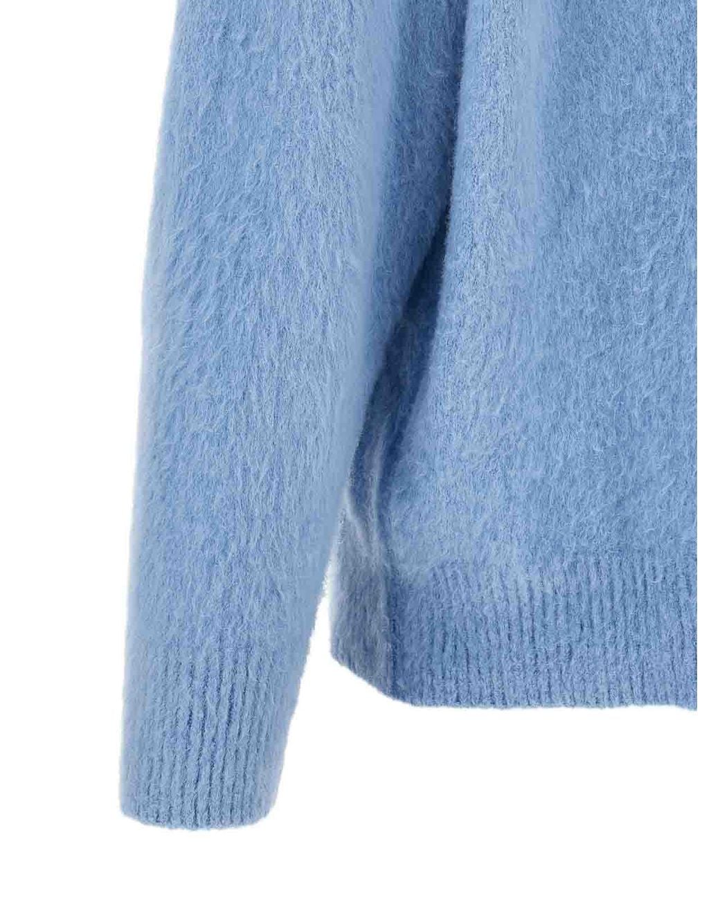 Roberto Collina Blue Crewneck Sweater for men