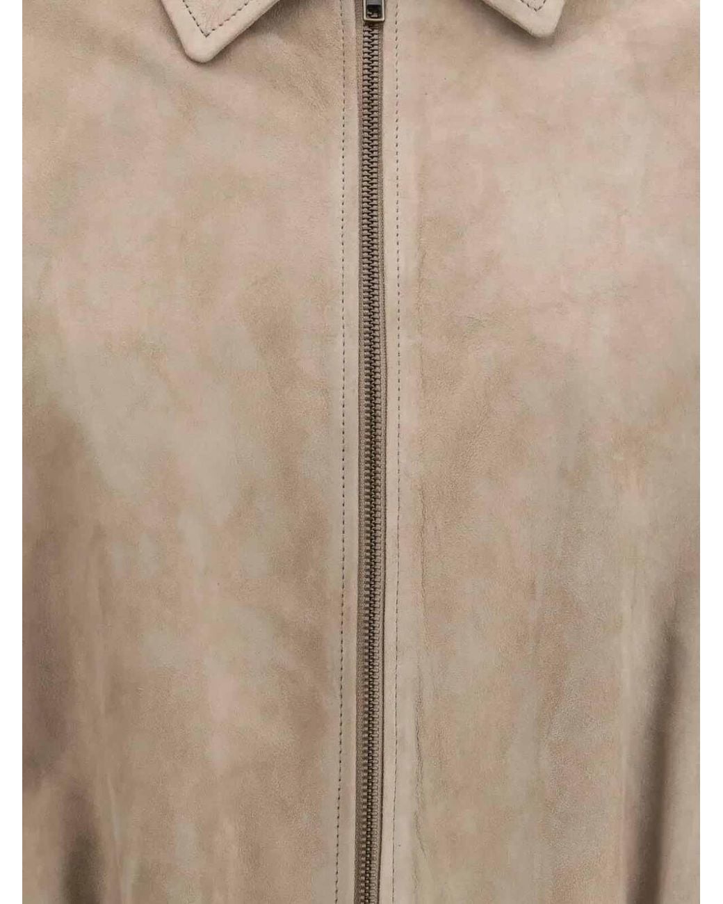 Salvatore Santoro Natural Suede Bomber Jacket