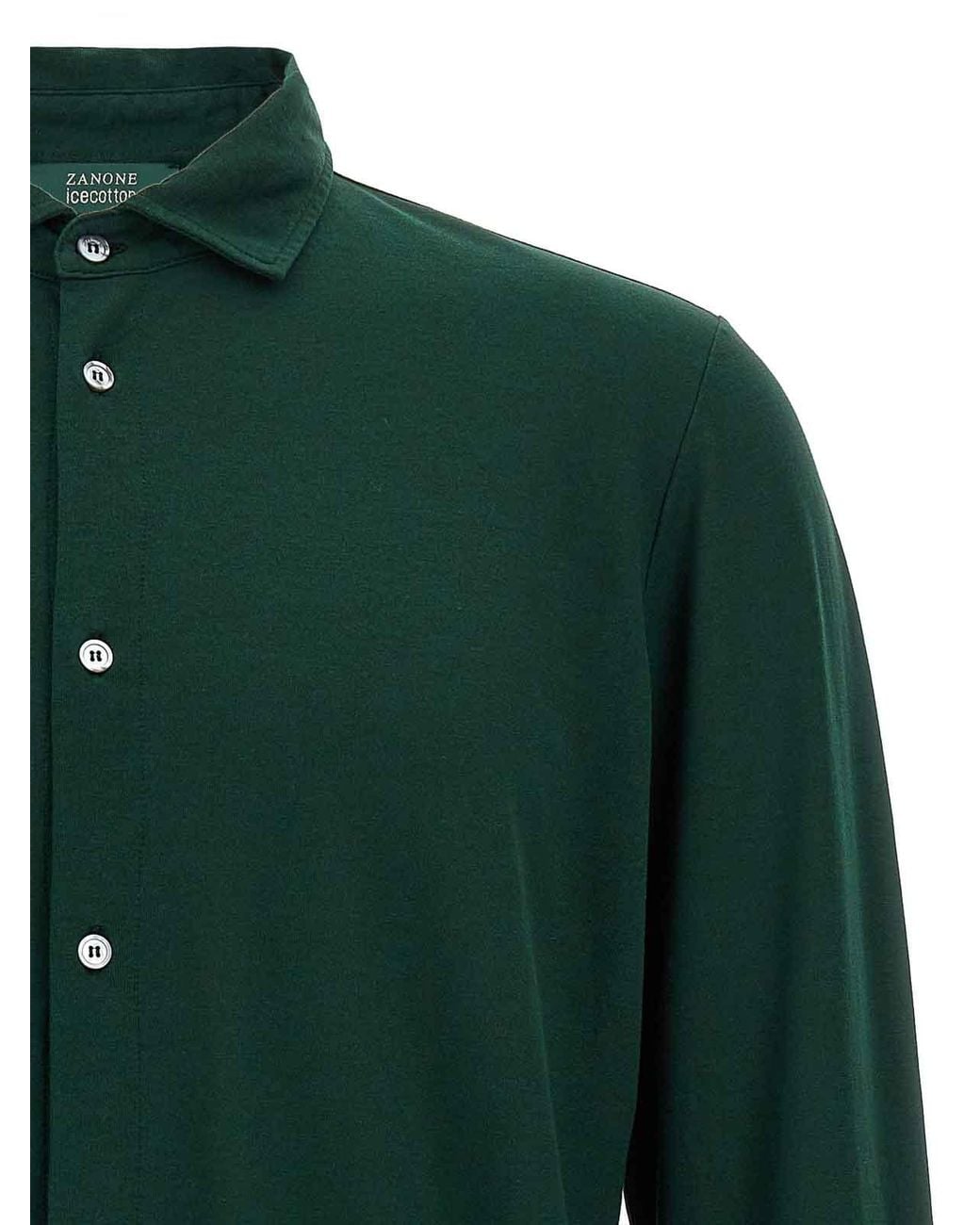 Zanone Green Ice Cotton Shirt for men