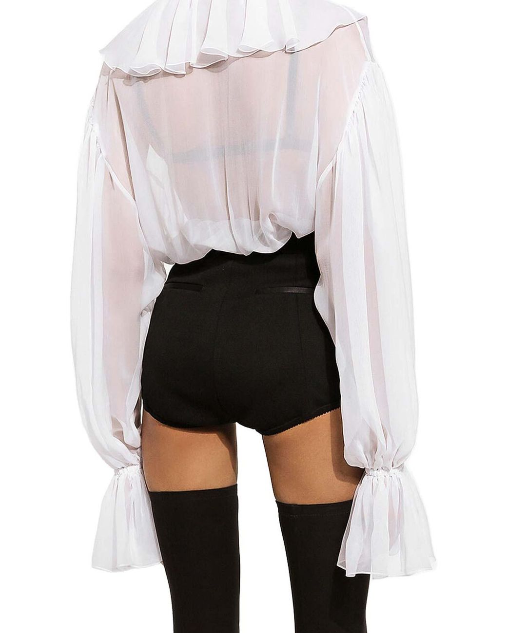 Dolce & Gabbana White Silk Top